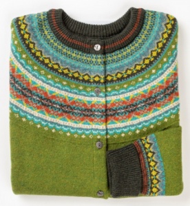 Eribe Short Alpine cardigan Moss sizes